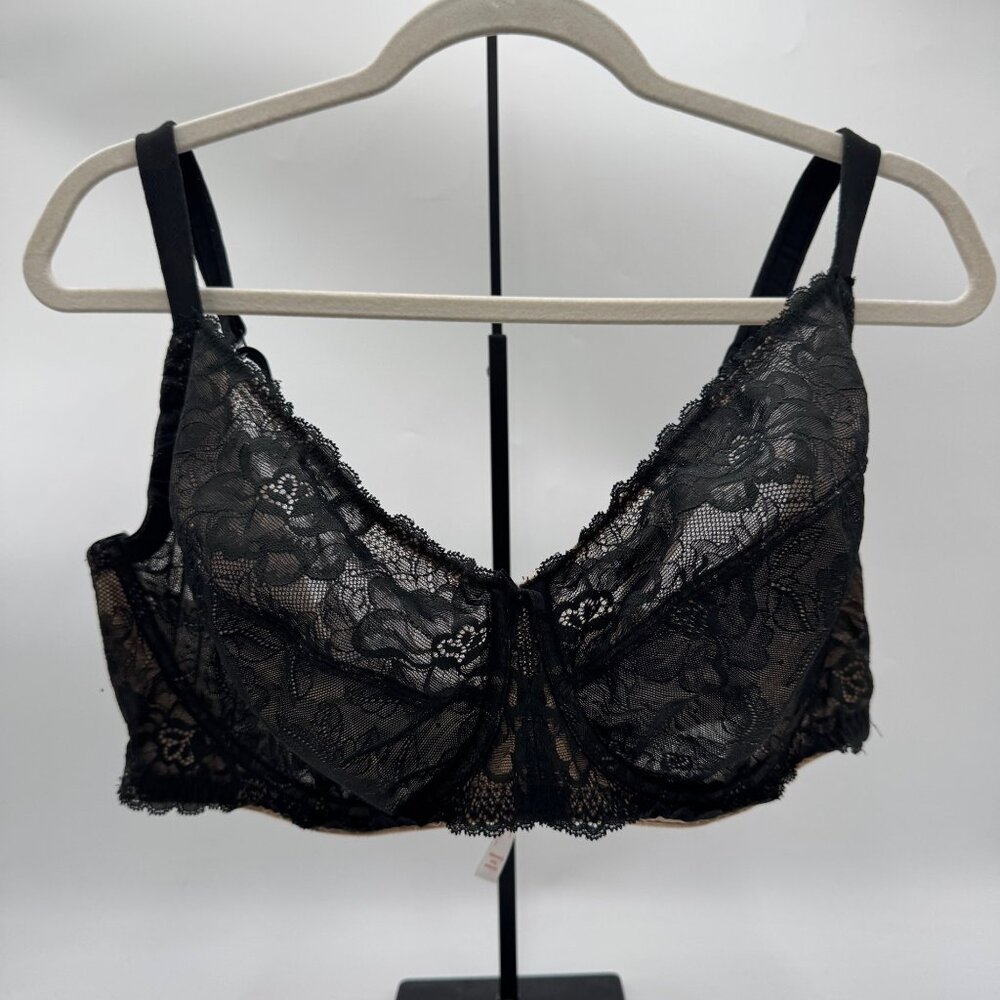 Cacique unlined full coverage Bra Lace Black 42DDD
